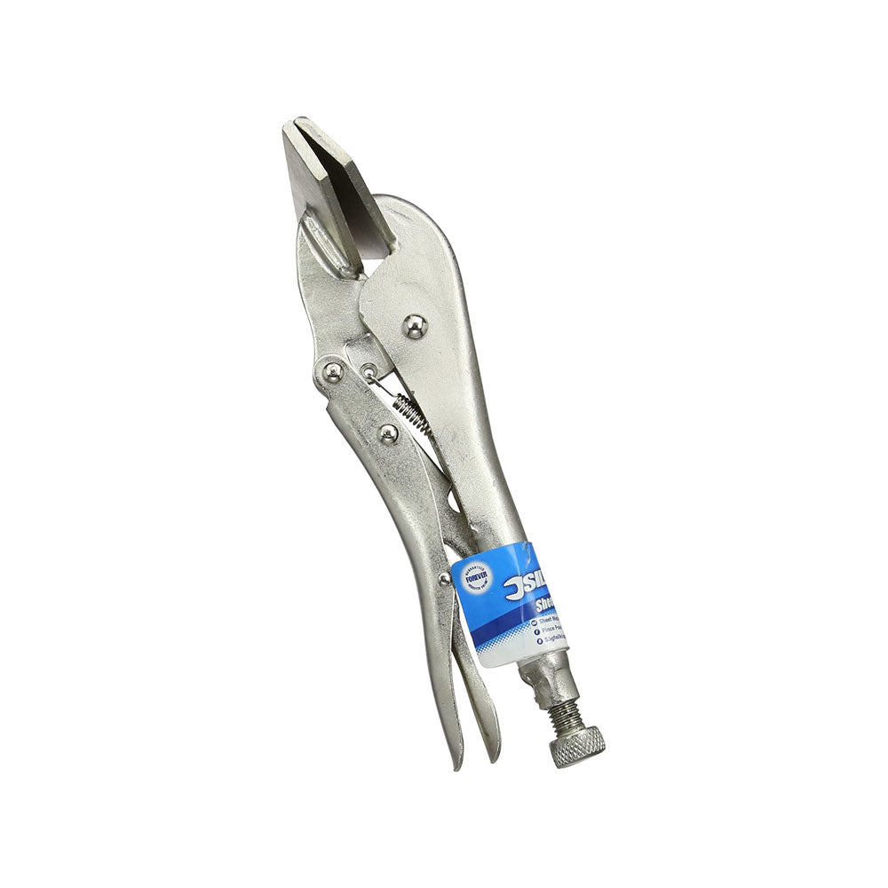 Silverline 10-inch Nickel-Plated Steel Sheet Metal Clamps with Quick-Release Lever